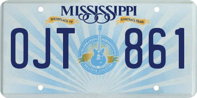 MS license plate OJT861