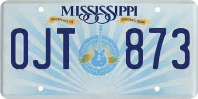 MS license plate OJT873