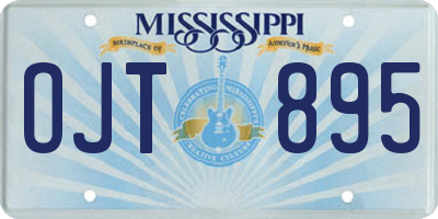 MS license plate OJT895