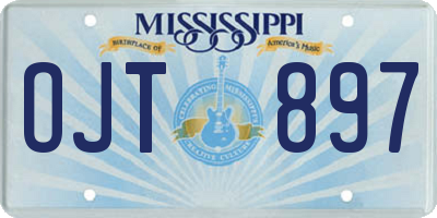 MS license plate OJT897
