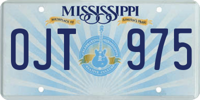 MS license plate OJT975