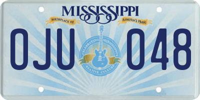 MS license plate OJU048