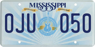 MS license plate OJU050