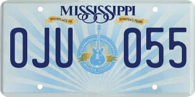 MS license plate OJU055