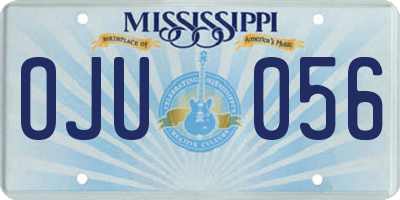 MS license plate OJU056