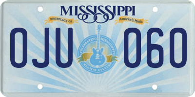 MS license plate OJU060