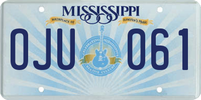 MS license plate OJU061