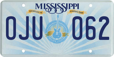MS license plate OJU062
