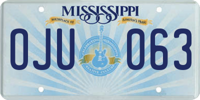 MS license plate OJU063