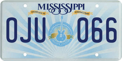 MS license plate OJU066