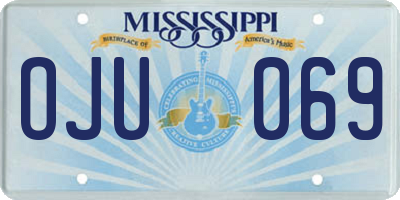 MS license plate OJU069