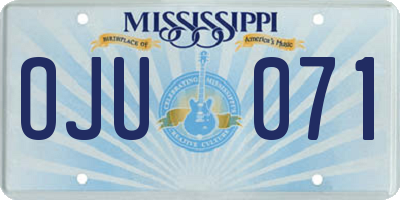 MS license plate OJU071
