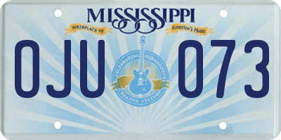 MS license plate OJU073