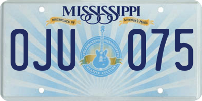 MS license plate OJU075