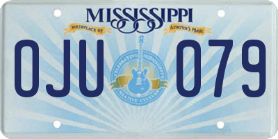 MS license plate OJU079