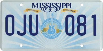 MS license plate OJU081