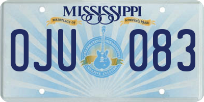 MS license plate OJU083