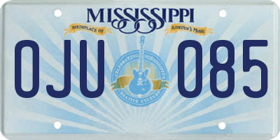 MS license plate OJU085