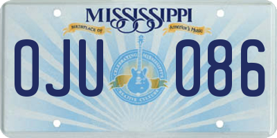 MS license plate OJU086