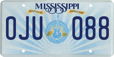 MS license plate OJU088