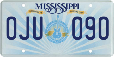MS license plate OJU090