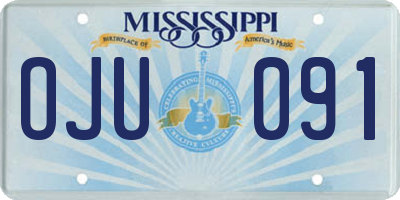 MS license plate OJU091