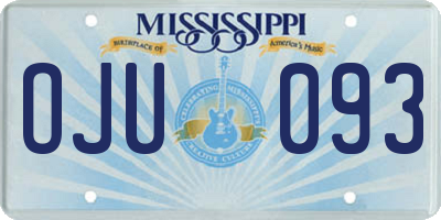 MS license plate OJU093