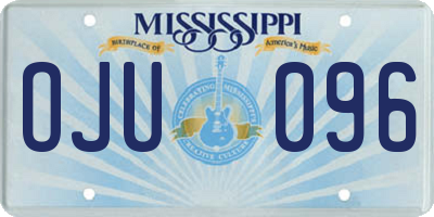 MS license plate OJU096