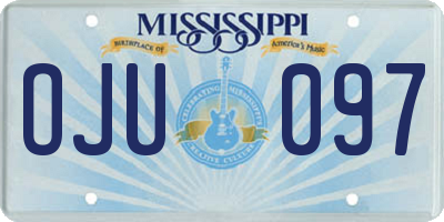MS license plate OJU097