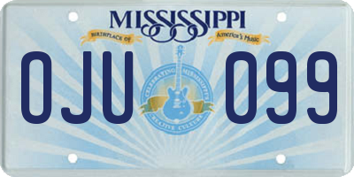 MS license plate OJU099