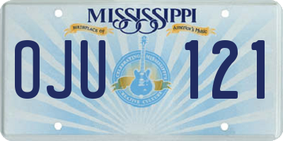 MS license plate OJU121