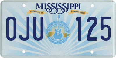 MS license plate OJU125