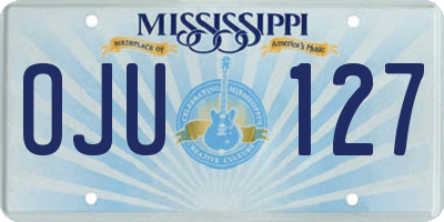 MS license plate OJU127