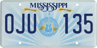 MS license plate OJU135