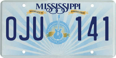 MS license plate OJU141