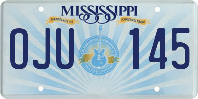 MS license plate OJU145