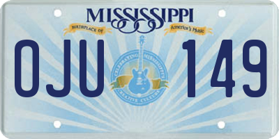 MS license plate OJU149
