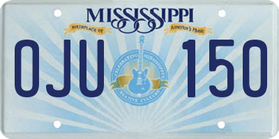 MS license plate OJU150