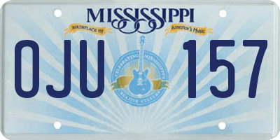 MS license plate OJU157