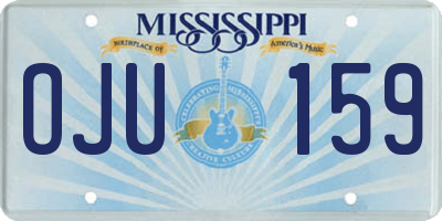 MS license plate OJU159