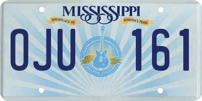 MS license plate OJU161