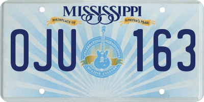 MS license plate OJU163