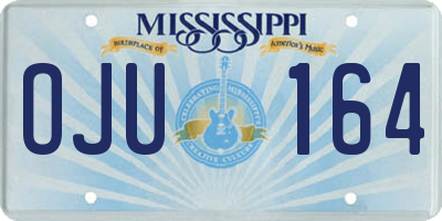 MS license plate OJU164
