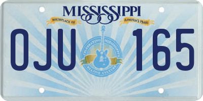 MS license plate OJU165