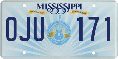 MS license plate OJU171