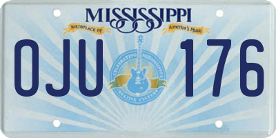 MS license plate OJU176