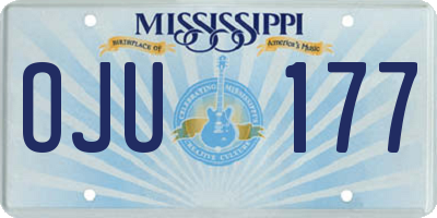 MS license plate OJU177