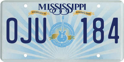 MS license plate OJU184