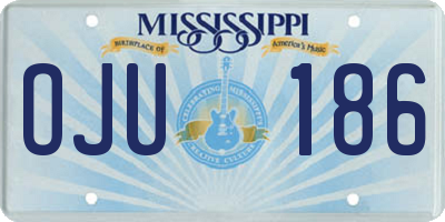 MS license plate OJU186