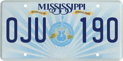 MS license plate OJU190